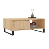 Vidaxl salontafel 90x60x35 cm bewerkt hout sonoma eikenkleurig
