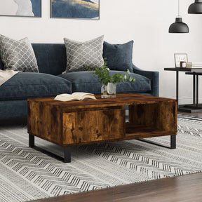 Vidaxl salontafel 90x60x35 cm bewerkt hout gerookt eikenkleurig