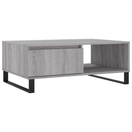 Vidaxl salontafel 90x60x35 cm bewerkt hout grijs sonoma eikenkleurig