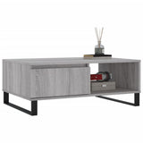 Vidaxl salontafel 90x60x35 cm bewerkt hout grijs sonoma eikenkleurig