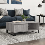 Vidaxl salontafel 90x60x35 cm bewerkt hout grijs sonoma eikenkleurig