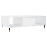 Vidaxl salontafel 104x60x35 cm bewerkt hout hoogglans wit