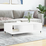 Vidaxl salontafel 104x60x35 cm bewerkt hout hoogglans wit