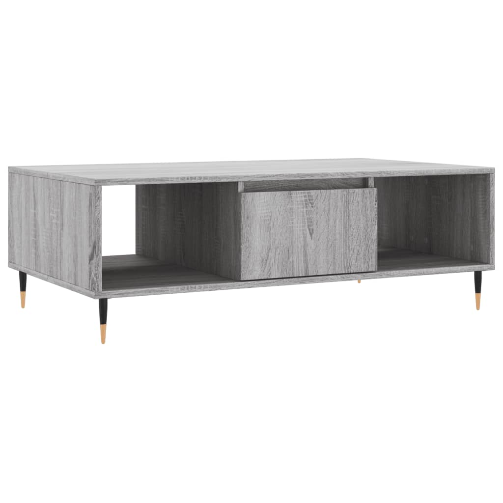 Vidaxl salontafel 104x60x35 cm bewerkt hout grijs sonoma