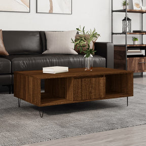 Vidaxl salontafel 104x60x35 cm bewerkt hout bruineiken