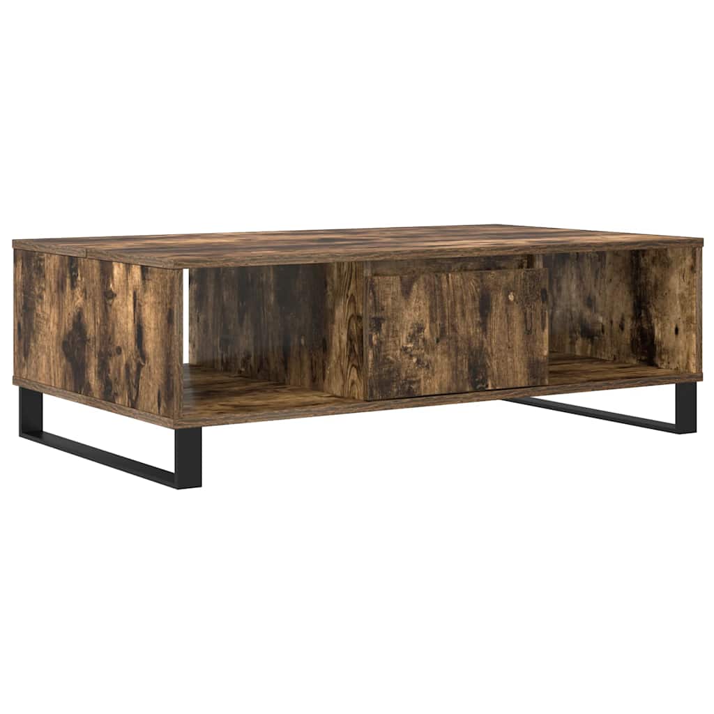 Vidaxl salontafel 104x60x35 cm bewerkt hout gerookt eikenkleurig