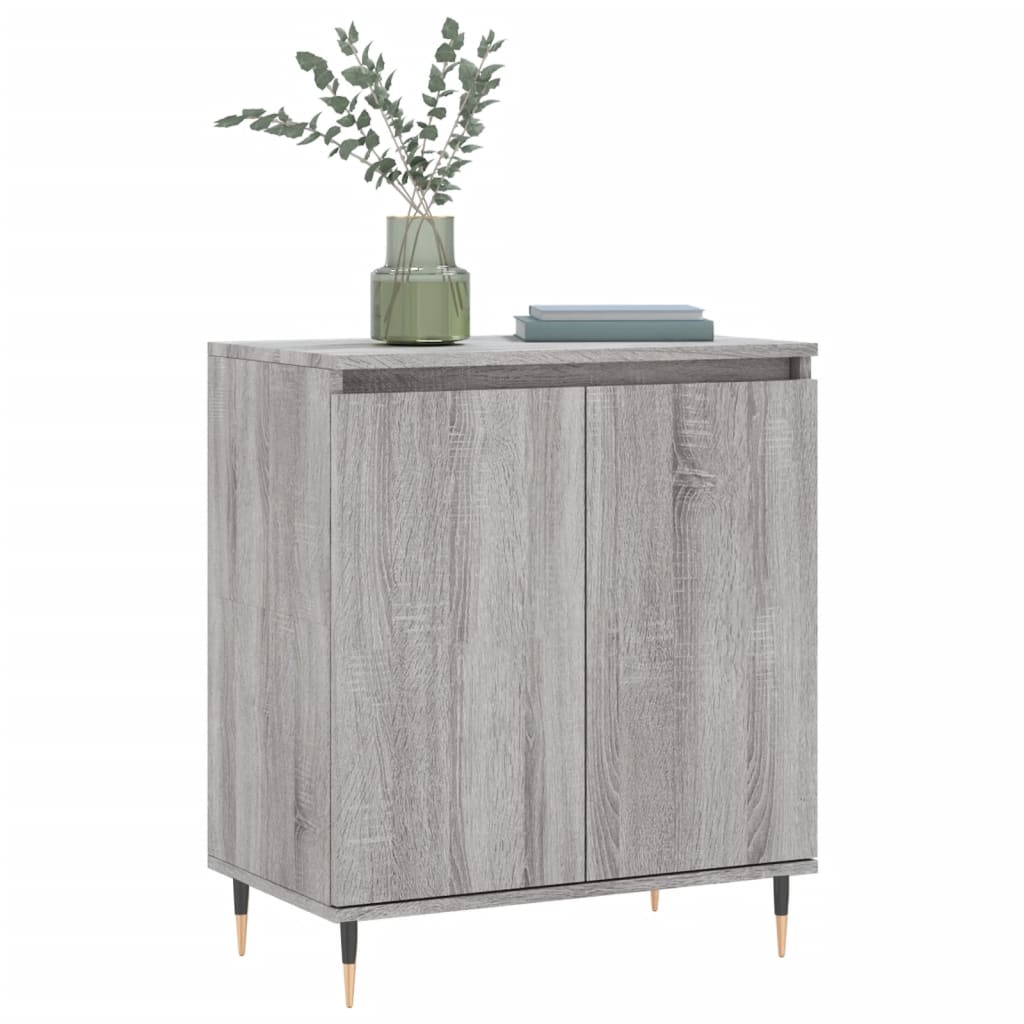 Vidaxl dressoir 60x35x70 cm bewerkt hout grijs sonoma eikenkleurig