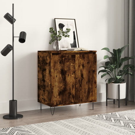 Vidaxl dressoir 60x35x70 cm bewerkt hout gerookt eikenkleurig