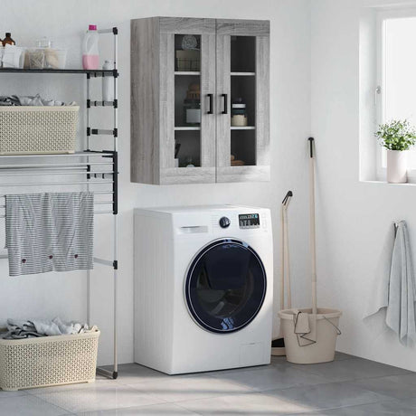 Vidaxl bovenkast 69,5x34x90 cm grijs sonoma eikenkleurig