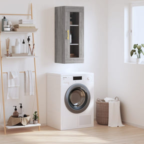 Vidaxl bovenkast 34,5x34x90 cm grijs sonoma eikenkleurig