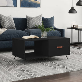 Vidaxl salontafel 90x50x40 cm bewerkt hout zwart