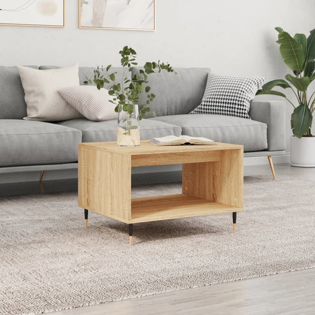 Vidaxl salontafel 60x50x40 cm bewerkt hout sonoma eikenkleurig