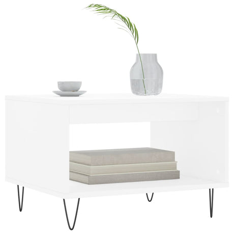 Vidaxl salontafel 60x50x40 cm bewerkt hout wit