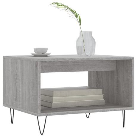 Vidaxl salontafel 60x50x40 cm bewerkt hout grijs sonoma eikenkleurig