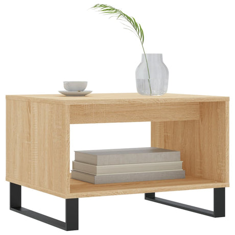Vidaxl salontafel 60x50x40 cm bewerkt hout sonoma eikenkleurig