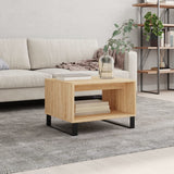 Vidaxl salontafel 60x50x40 cm bewerkt hout sonoma eikenkleurig