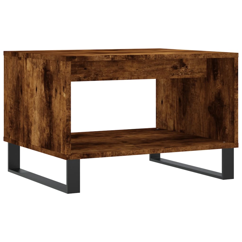 Vidaxl salontafel 60x50x40 cm bewerkt hout gerookt eikenkleurig