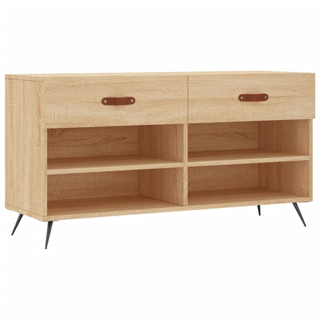VidaXL Schuhbank 102x35x55 cm Holzwerkstoff Sonoma-Eiche-farbig