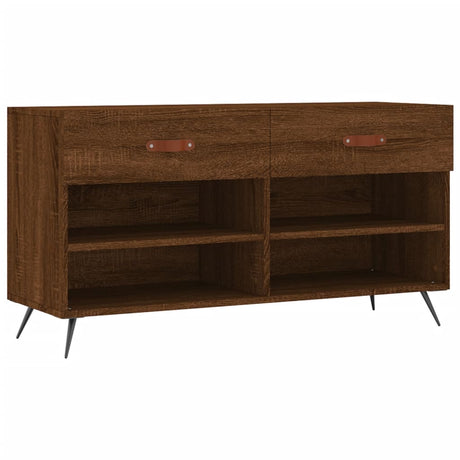 VidaXL Schuhbank 102x35x55 cm Holzwerkstoff Sonoma-Eiche-farbig