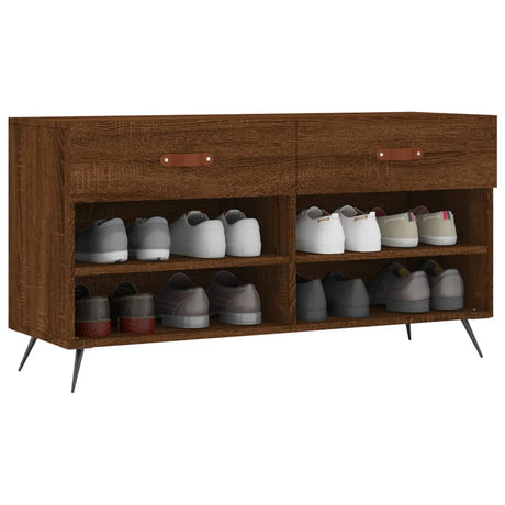 VidaXL Schuhbank 102x35x55 cm Holzwerkstoff Sonoma-Eiche-farbig