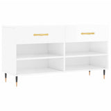 Vidaxx Schuhbank 102x35x55 cm lackiertes Holz Hochglanz weiß