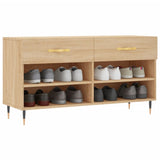 VidaXL Schuhbank 102x35x55 cm Holzwerkstoff Sonoma-Eiche-farbig