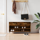 Vidaxx Schuhbank 102x35x55 cm verarbeitetes Holz, geräucherte Eiche