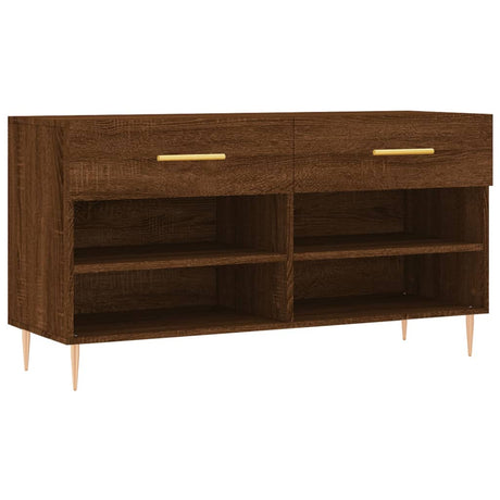 Vidaxl Schuhsofa 102x35x55 cm verarbeitetes Holz Sonoma Eichefarbe