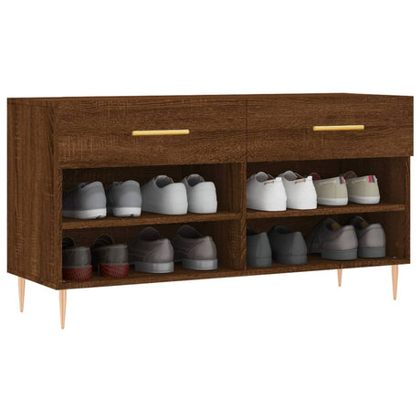 Vidaxl Schuhsofa 102x35x55 cm verarbeitetes Holz Sonoma Eichefarbe