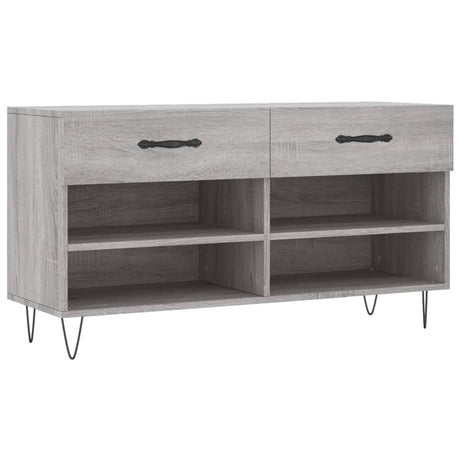 Vidaxx Schuhbank 102x35x55 cm, Holzwerkstoff, Farbe Sonoma-Eiche grau