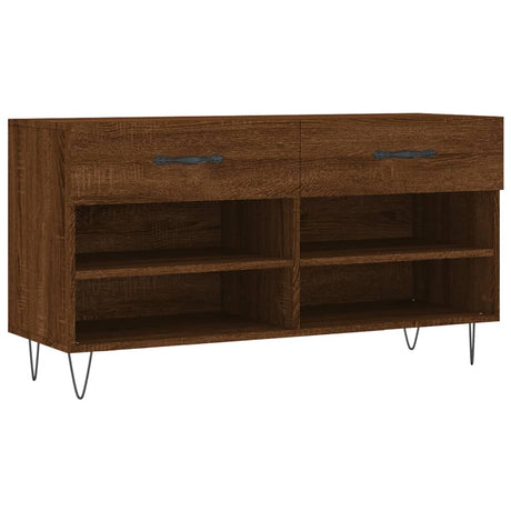 Vidaxl Schuhsofa 102x35x55 cm verarbeitetes Holz Sonoma Eichefarbe