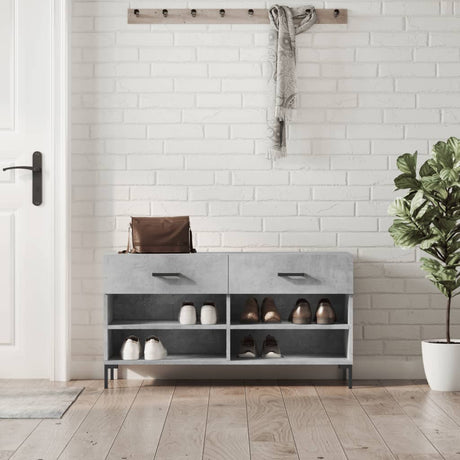 Vidaxx Schuhbank 102x35x55 cm Holzwerkstoff betongrau