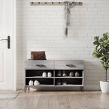 Vidaxl Schuhsofa 102x35x55 cm verarbeitetes Holzgrau Sonoma Eiche Farbe
