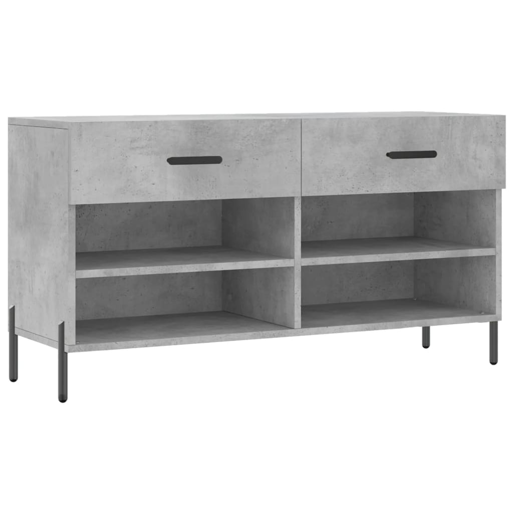 Vidaxx Schuhbank 102x35x55 cm Holzwerkstoff betongrau