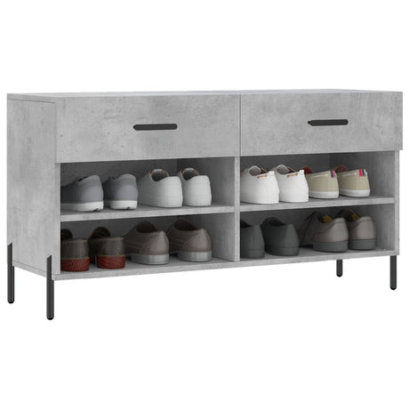 Vidaxx Schuhbank 102x35x55 cm Holzwerkstoff betongrau