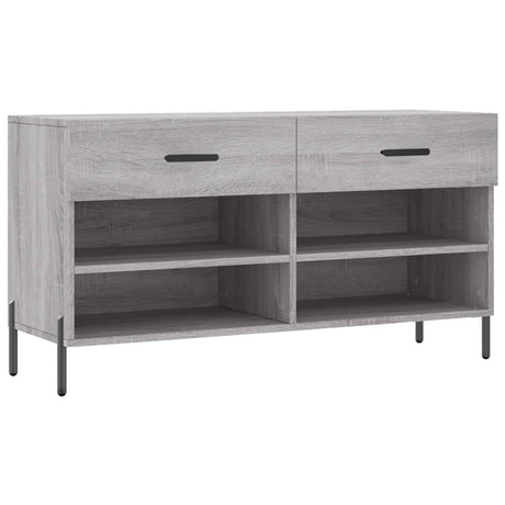 Vidaxx Schuhbank 102x35x55 cm, Holzwerkstoff, Farbe Sonoma-Eiche grau