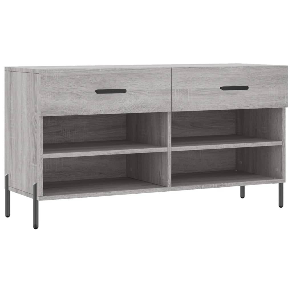 Vidaxx Schuhbank 102x35x55 cm, Holzwerkstoff, Farbe Sonoma-Eiche grau