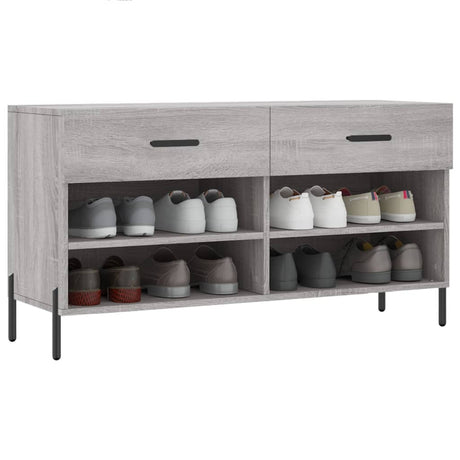 Vidaxx Schuhbank 102x35x55 cm, Holzwerkstoff, Farbe Sonoma-Eiche grau
