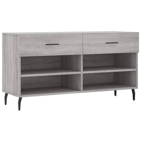 Vidaxx Schuhbank 102x35x55 cm, Holzwerkstoff, Farbe Sonoma-Eiche grau