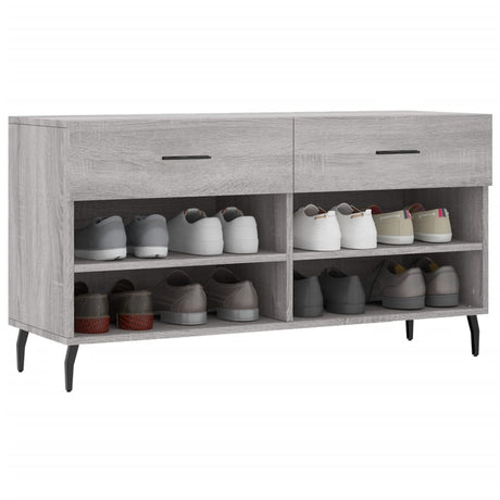 Vidaxx Schuhbank 102x35x55 cm, Holzwerkstoff, Farbe Sonoma-Eiche grau