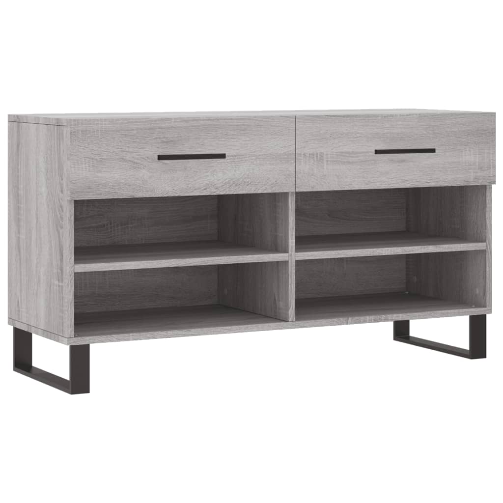 Vidaxl Schuhsofa 102x35x55 cm verarbeitetes Holzgrau Sonoma Eiche Farbe