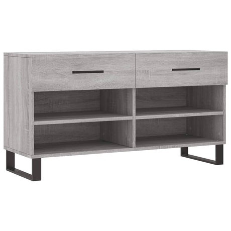 Vidaxl Schuhsofa 102x35x55 cm verarbeitetes Holzgrau Sonoma Eiche Farbe