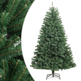 Vidaxl kunstkerstboom met scharnieren en standaard 210 cm groen