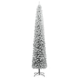 Vidaxx künstlicher Weihnachtsbaum schmal mit Ständer und Schnee 300 cm PVC