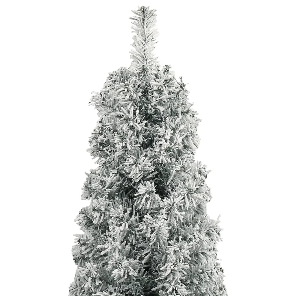 Vidaxx künstlicher Weihnachtsbaum schmal mit Ständer und Schnee 300 cm PVC