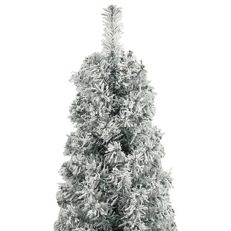 Vidaxx künstlicher Weihnachtsbaum schmal mit Ständer und Schnee 300 cm PVC