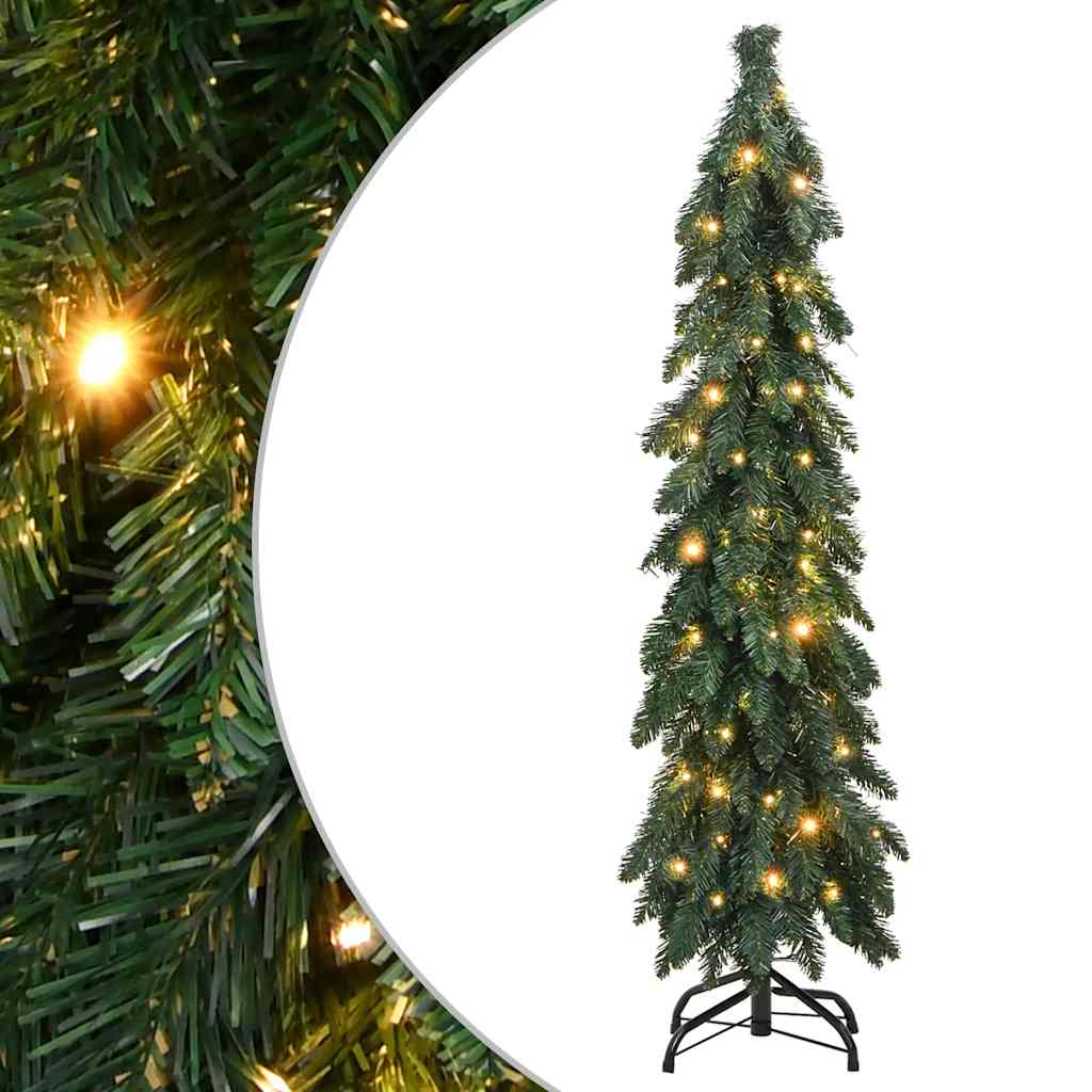 VIDAXL KUNSTKERSTBOOM mit Beleuchtung 60 LEDs 120 cm