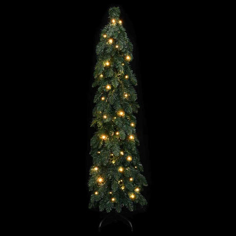 VIDAXL KUNSTKERSTBOOM mit Beleuchtung 60 LEDs 120 cm