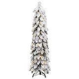 VidaXL Künstlicher Weihnachtsbaum mit Lichtern und Schnee, 80 LEDs, 150 cm