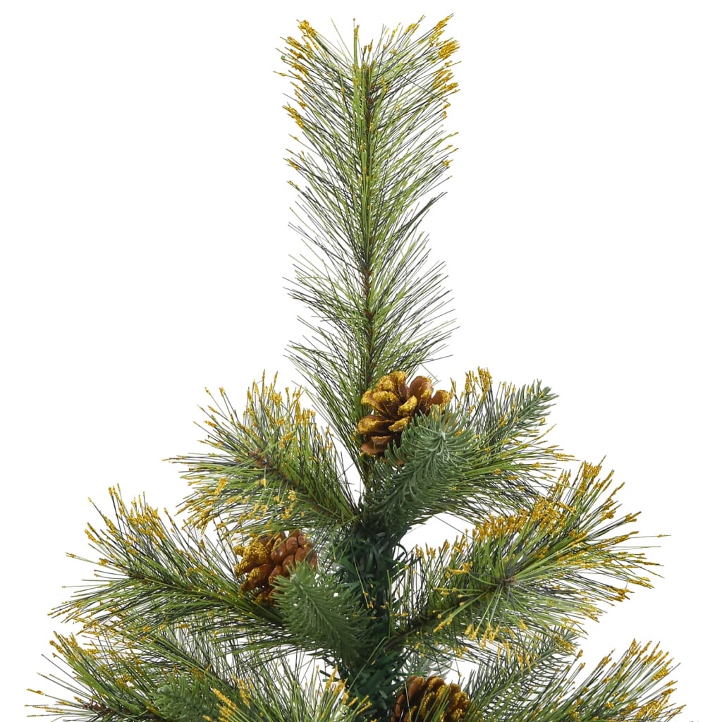 Vidaxx künstlicher Weihnachtsbaum mit Scharnieren und Tannenzapfen 120 cm